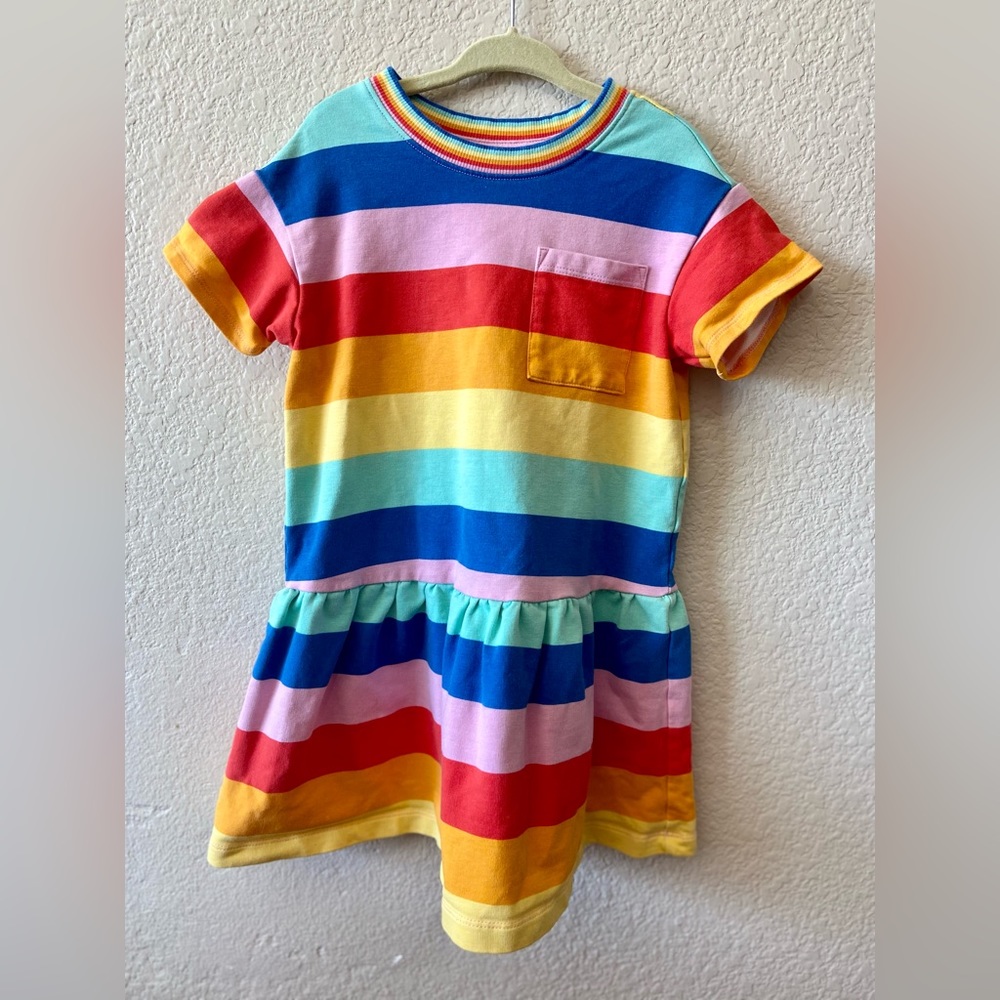 Hanna Andersson Cotton Shirt Dress Multi Color